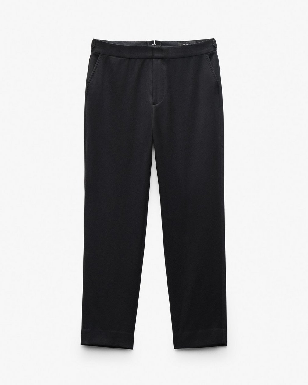 Evan British Wool Tuxedo Trousers - Black - Image 2