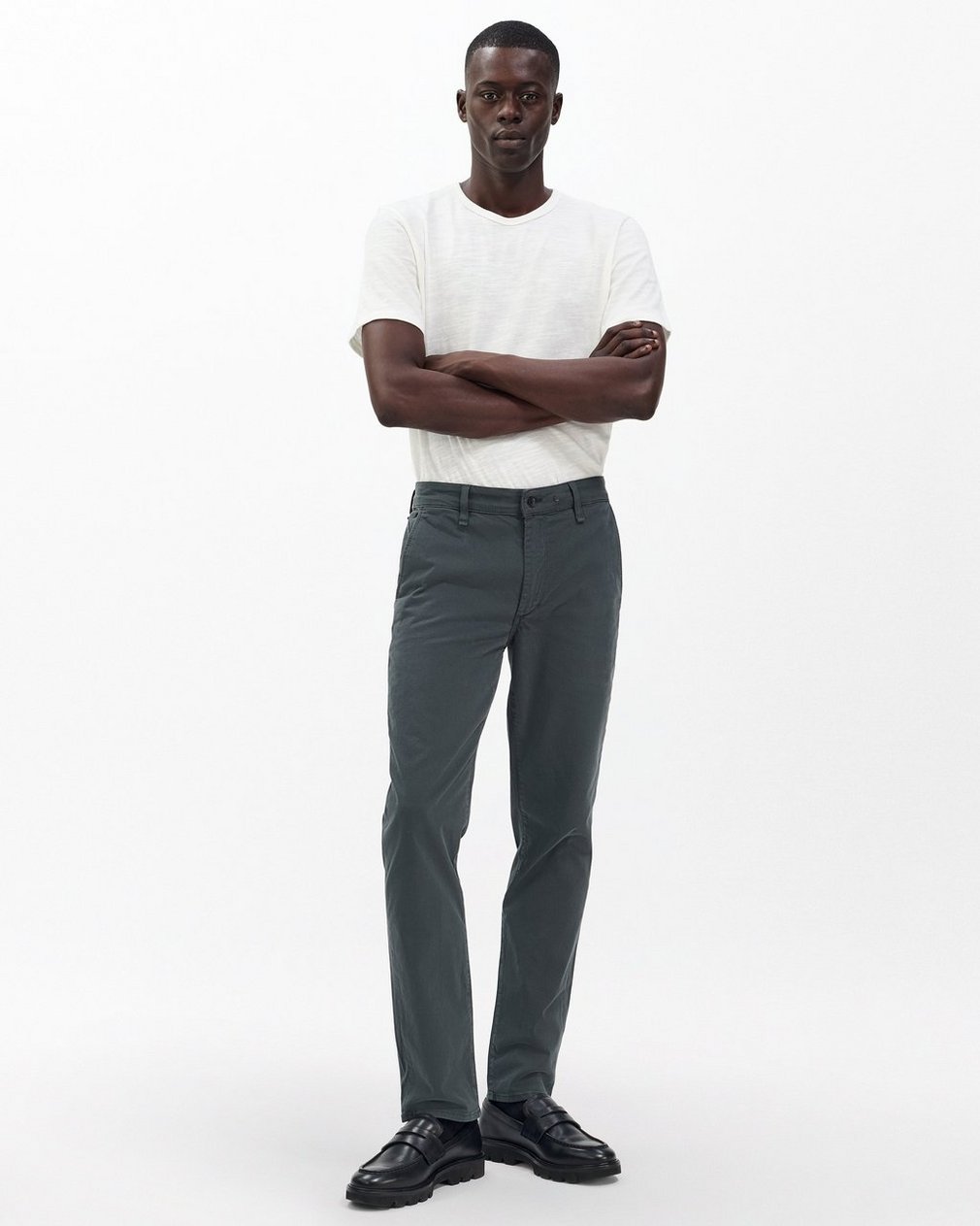 Fit 2 Slim Chinos - Pin Grey - Image 3