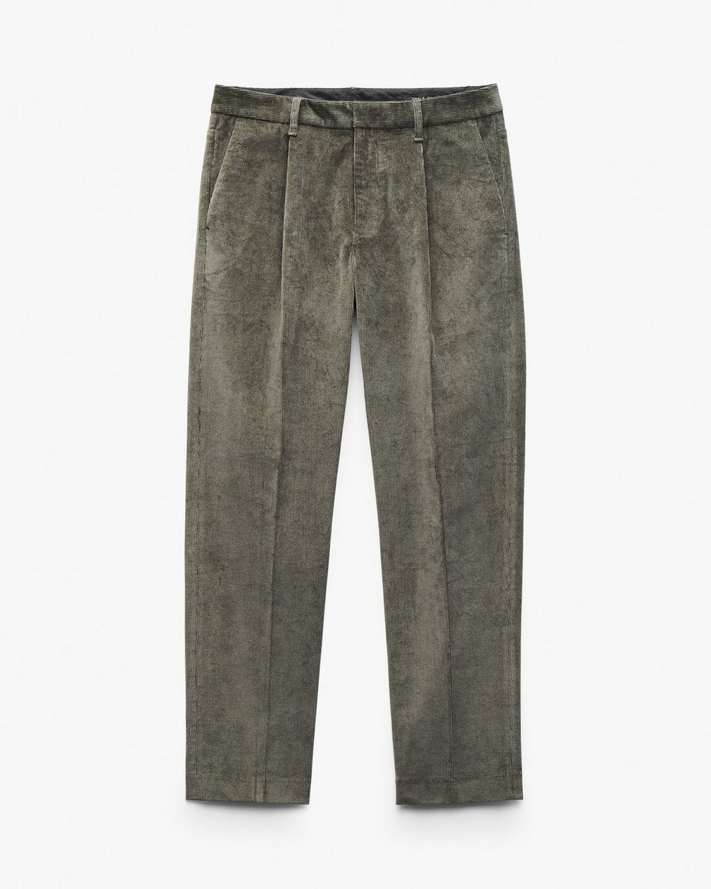 Evan Pleated Corduroy Trousers - Dark Shadow - Image 2