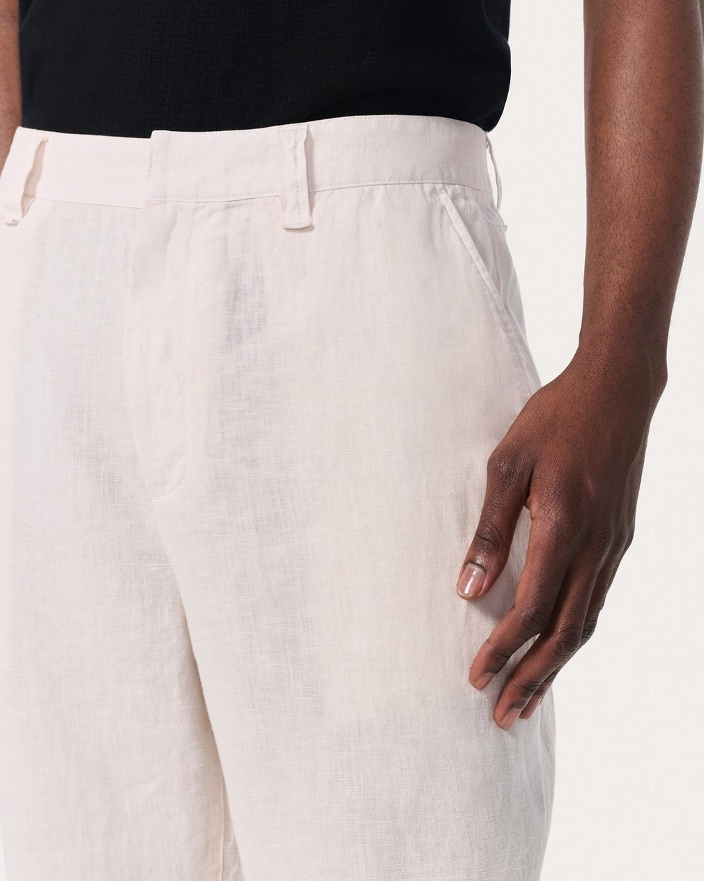 Baggy Linen Trousers - Chime Grey - Image 4