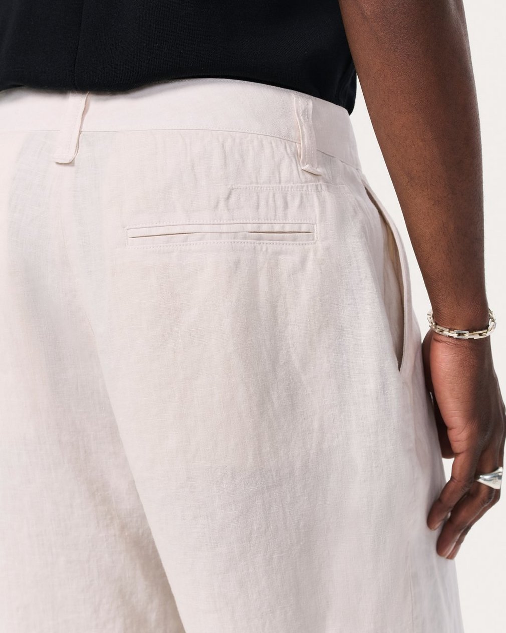 Baggy Linen Trousers - Chime Grey - Image 5