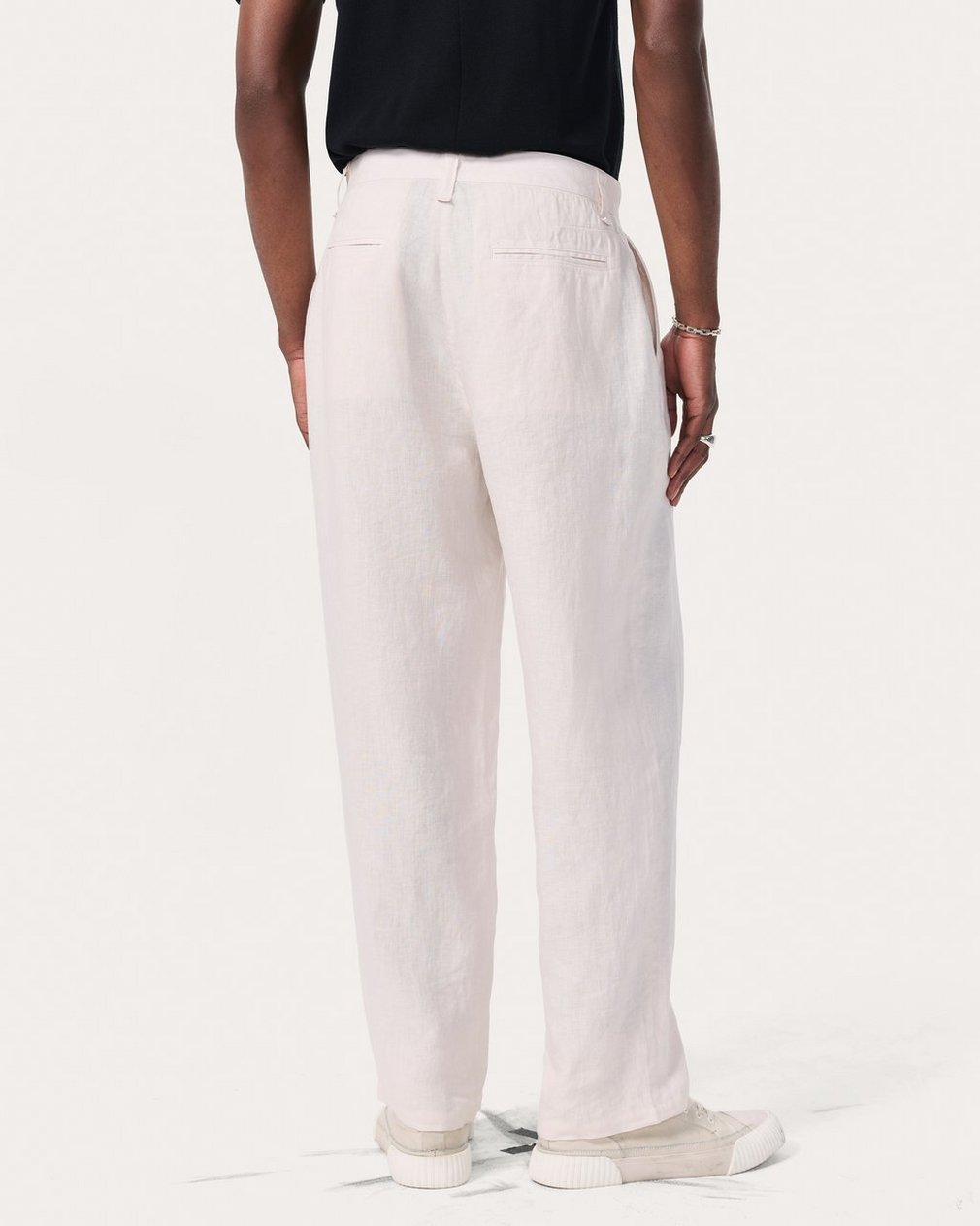 Baggy Linen Trousers - Chime Grey - Image 6