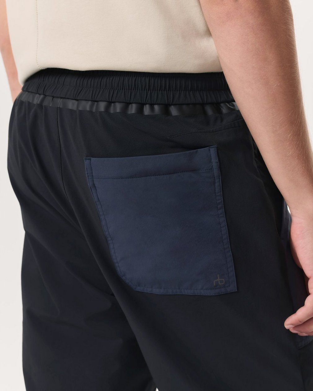 Robert Color-Blocked Jogger Pants - Jet Black - Image 6
