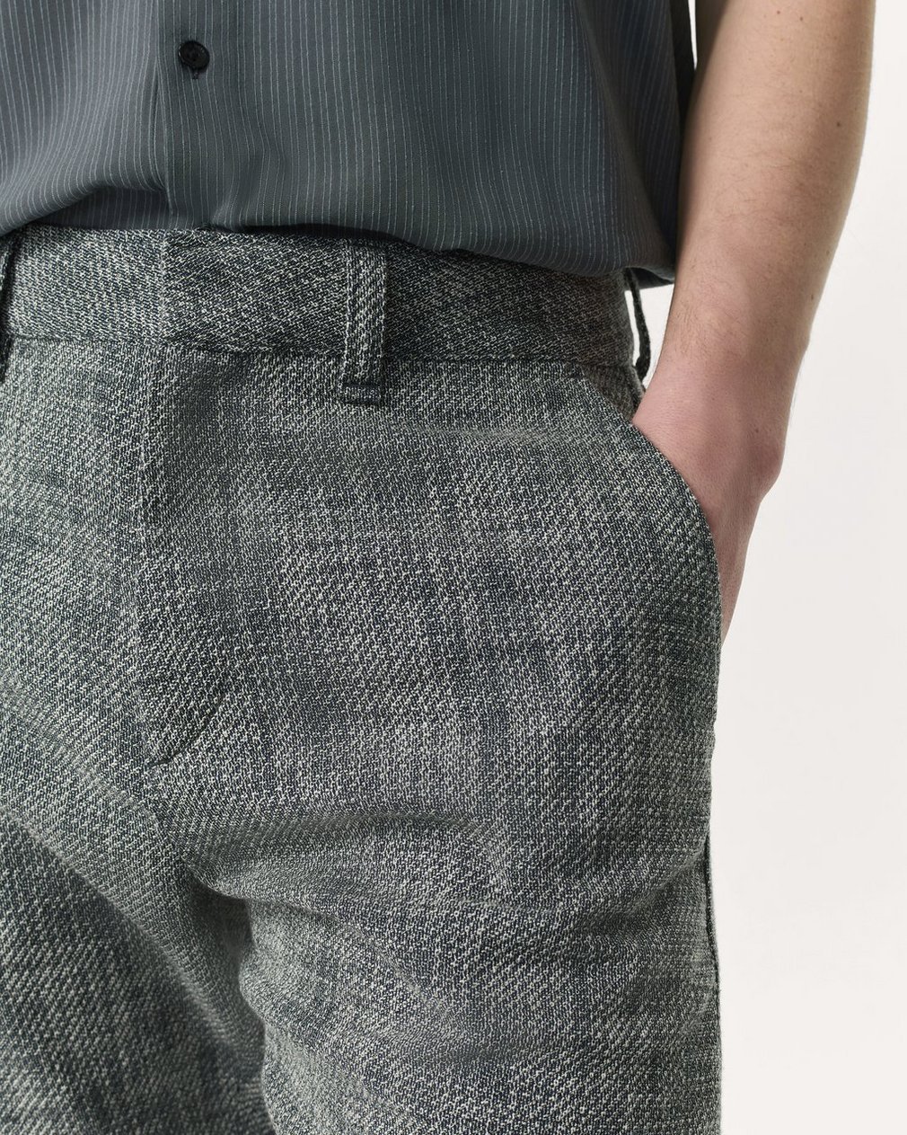 Haydon Straight Fit Italian Tweed Pants - Navy Multi - Image 4