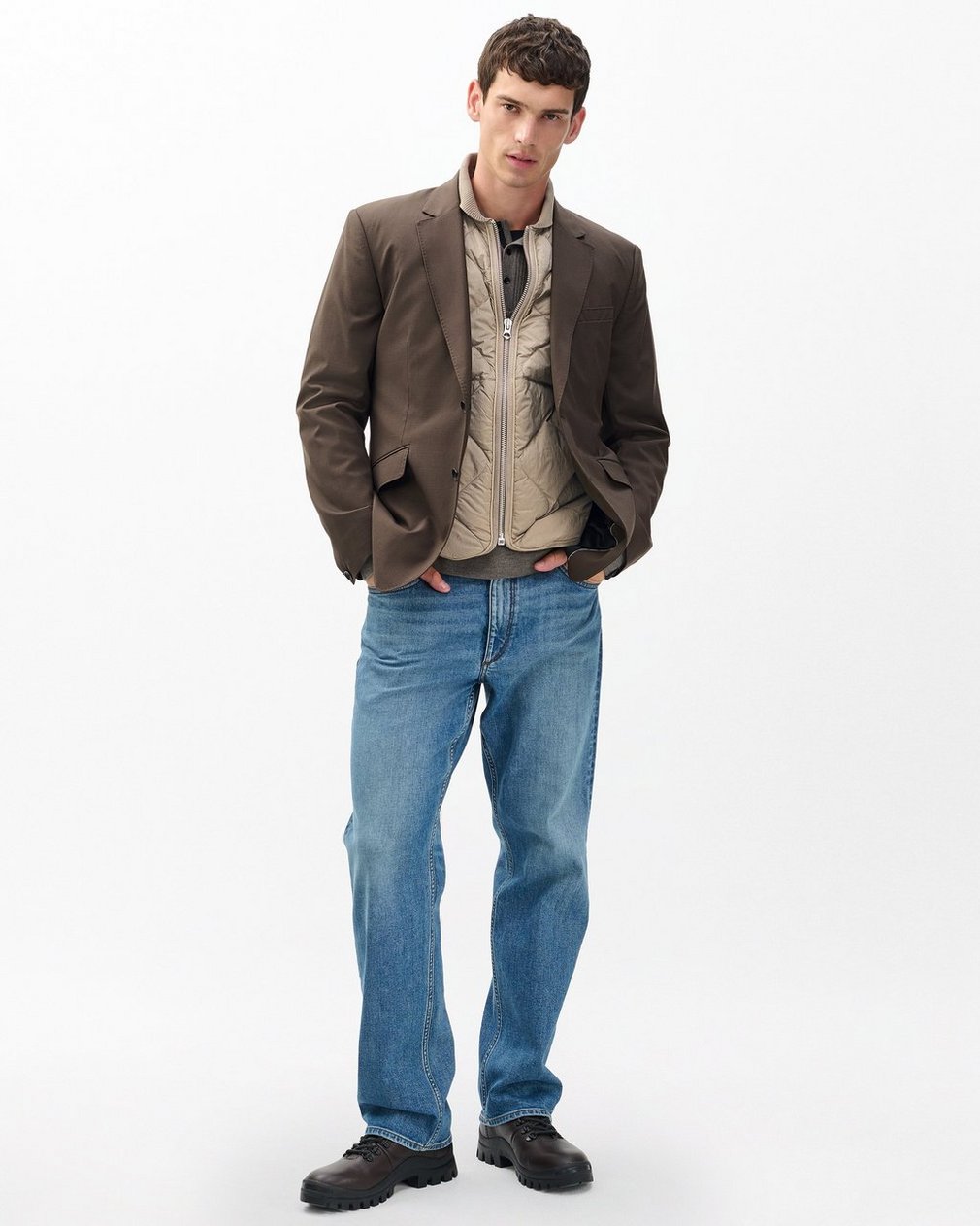 Dane Quilted Vest - Wolf Grey - Image 3