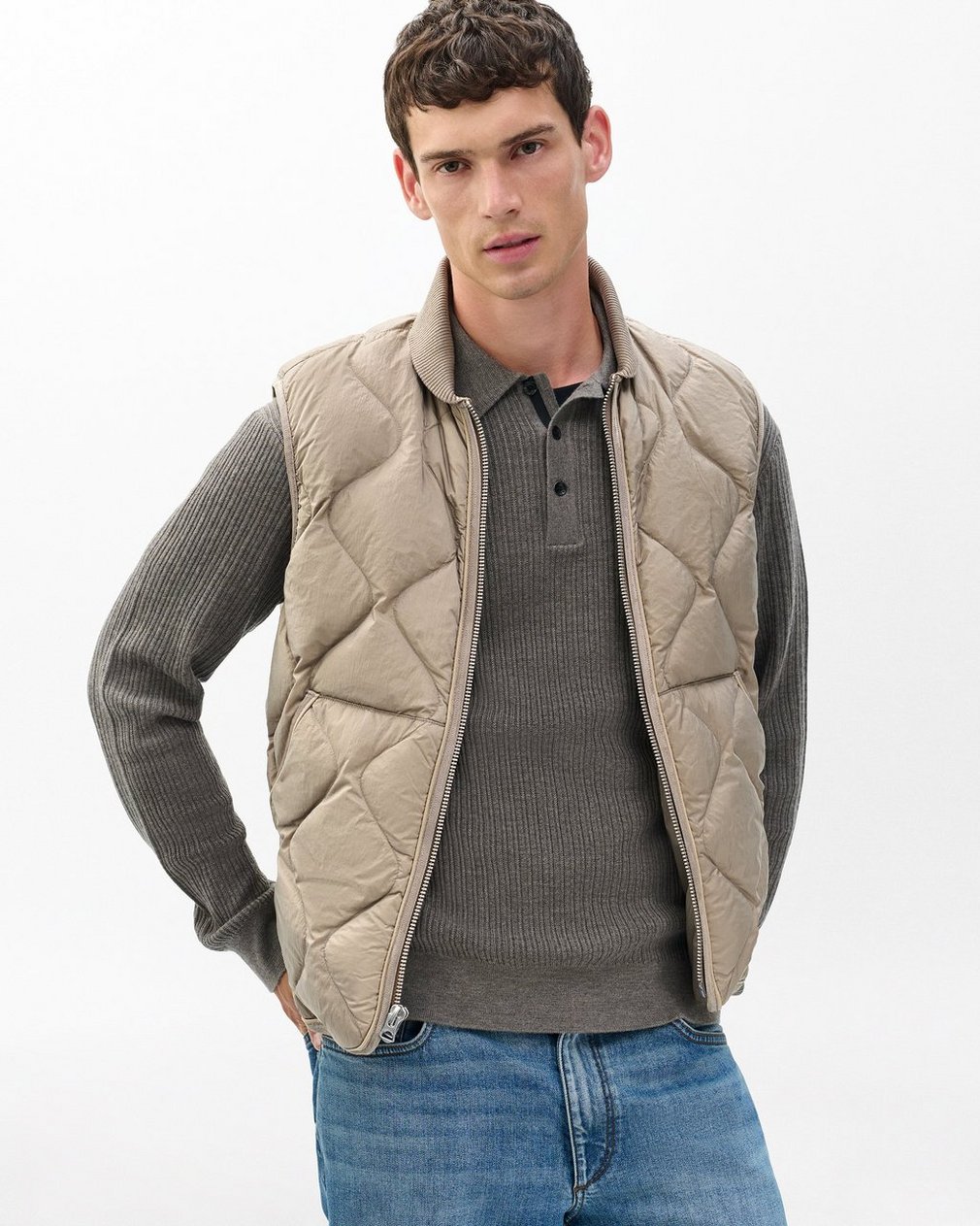 Dane Quilted Vest - Wolf Grey - Image 4