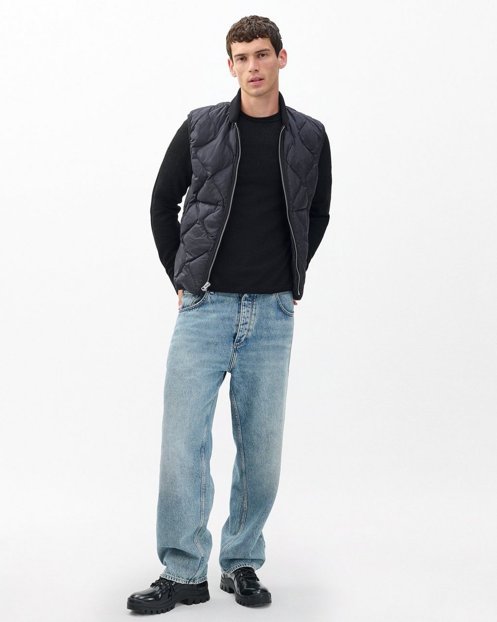 Dane Quilted Vest - Black - Image 2