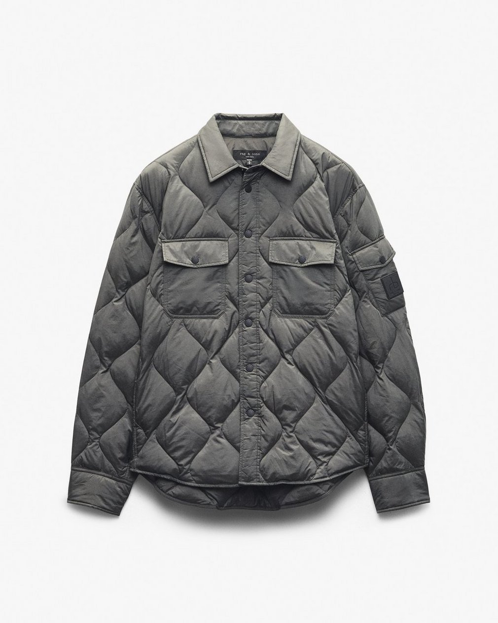 Dane Quilted Shirt Jacket - Dark Shadow - Image 2