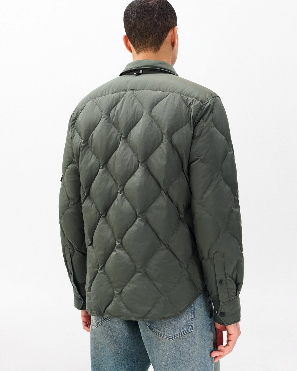 Dane Quilted Shirt Jacket - Dark Shadow - Image 6