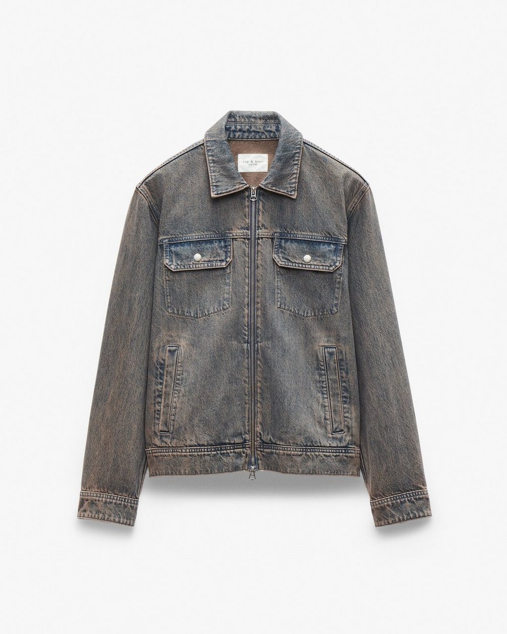 Beau Infuse Denim Trucker Jacket - Ochre Blue - Image 2