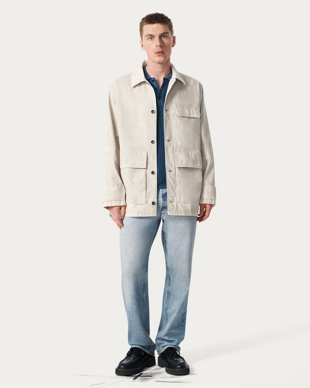 Strike Washed Canvas Jacket - Chime Grey - Image 3