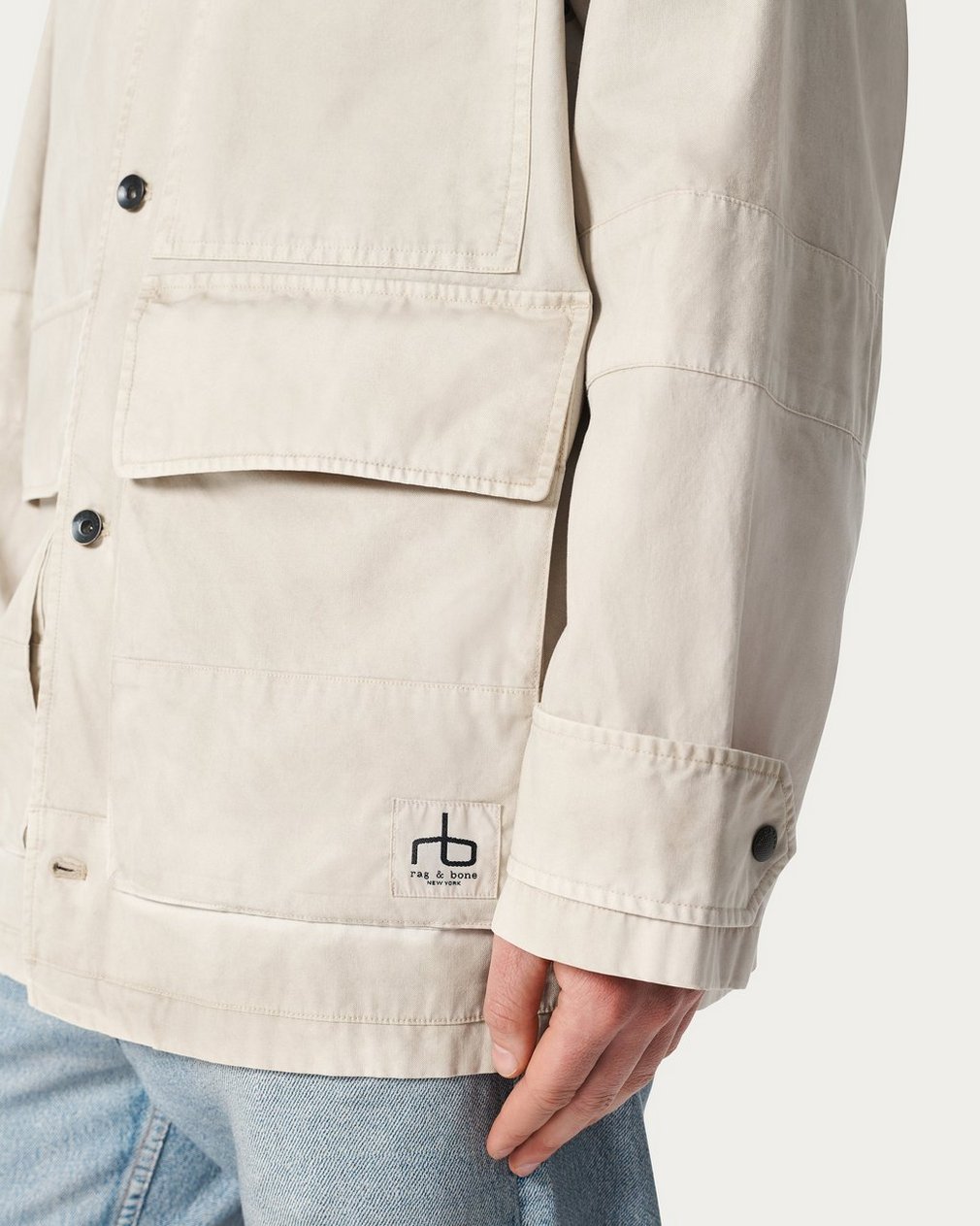 Strike Washed Canvas Jacket - Chime Grey - Image 5
