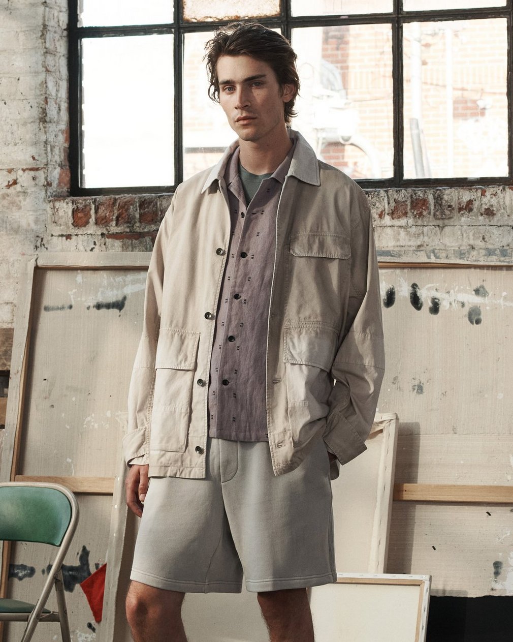 Strike Washed Canvas Jacket - Chime Grey - Image 7