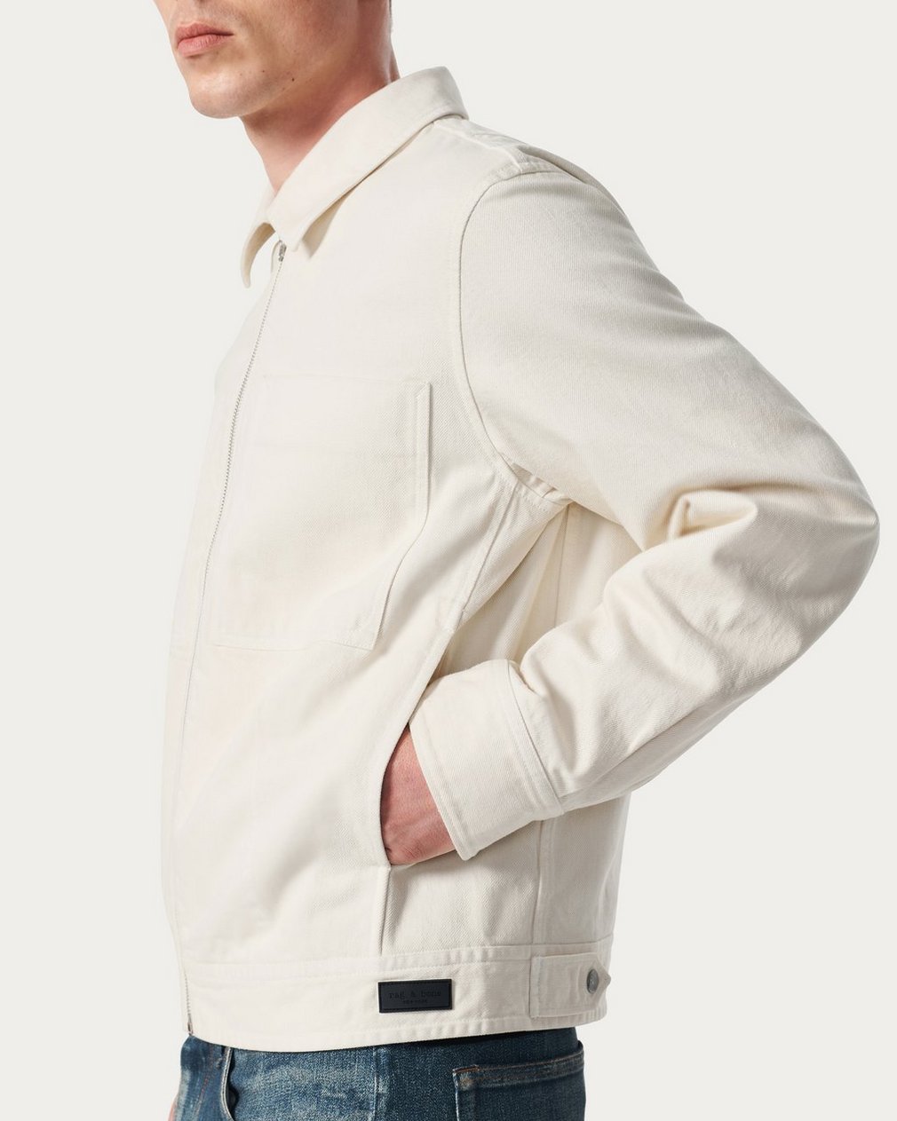 Simon Denim Garage Jacket - Ecru - Image 5