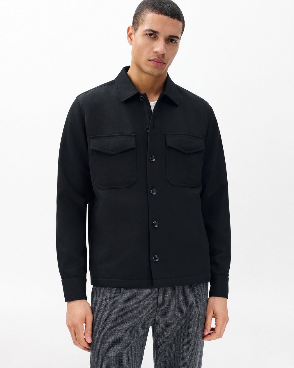 Hyde Italian Twill Shirt Jacket - Black - Image 4