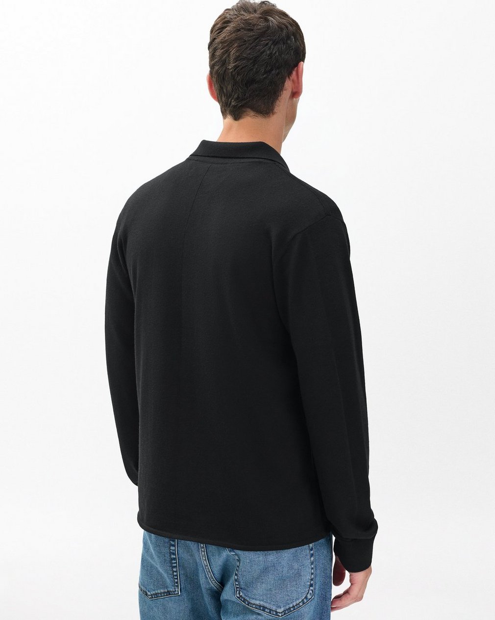 Crawford Wool-Cashmere Knit Shirt - Black - Image 6