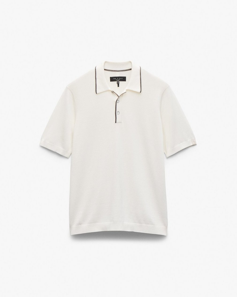 Crawford Wool-Cashmere Knit Polo - Ivory - Image 2