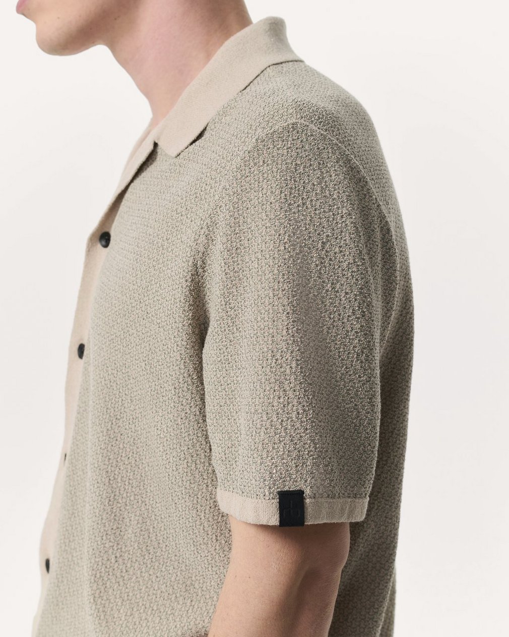 Avery Zig-Zag Zuma Knit Shirt - Light Tan - Image 6