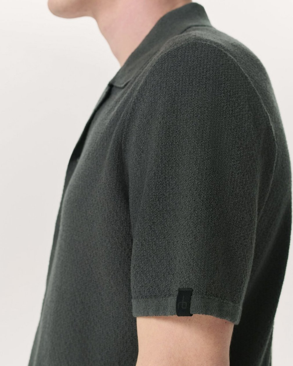Avery Zig-Zag Zuma Knit Shirt - Dark Grey - Image 6