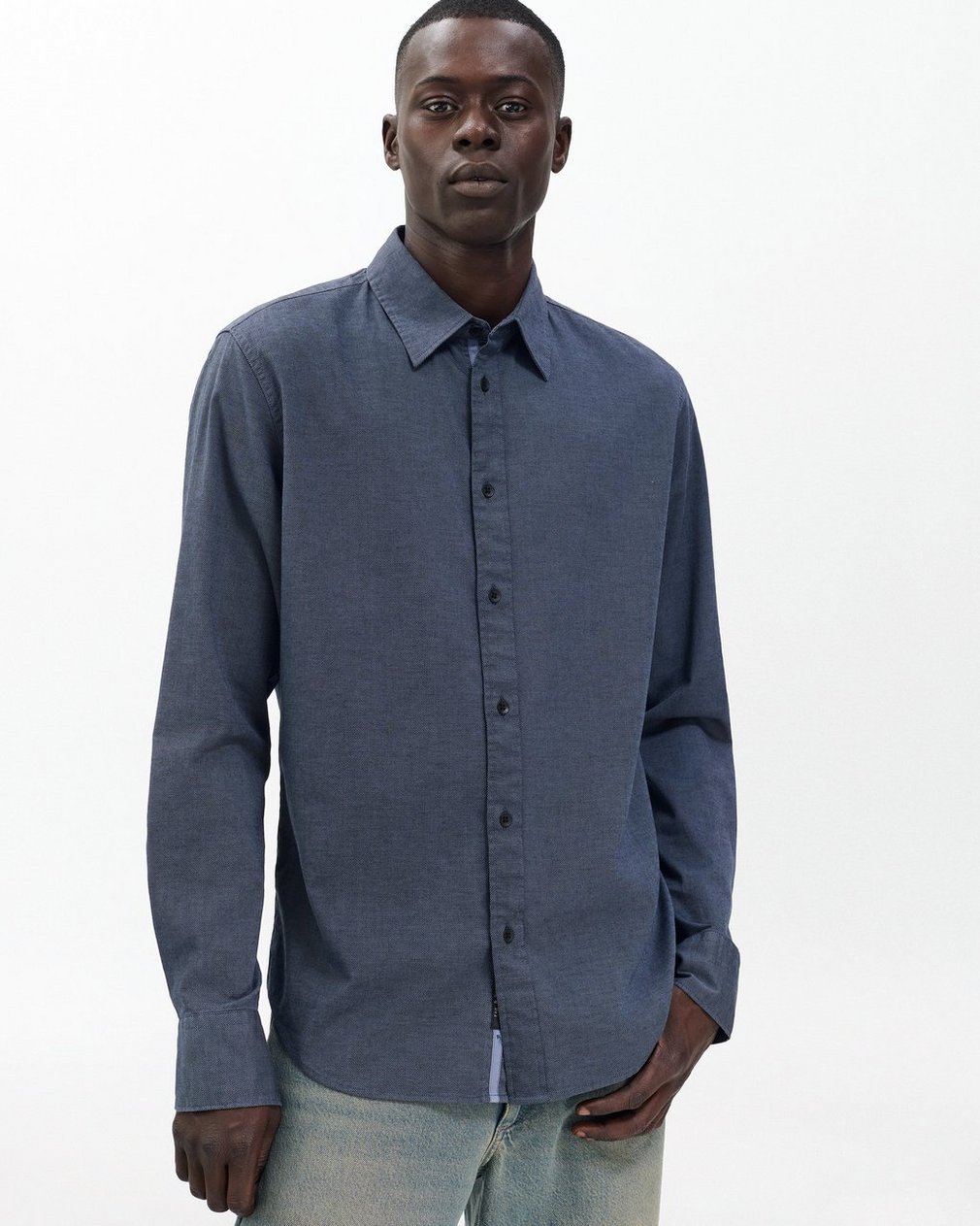 Tomlin Stretch Dobby Shirt - Shark Blue - Image 5