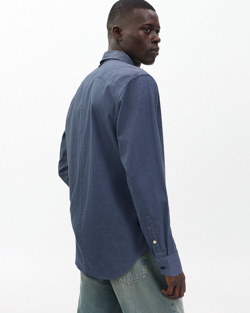 Tomlin Stretch Dobby Shirt - Shark Blue - Image 6