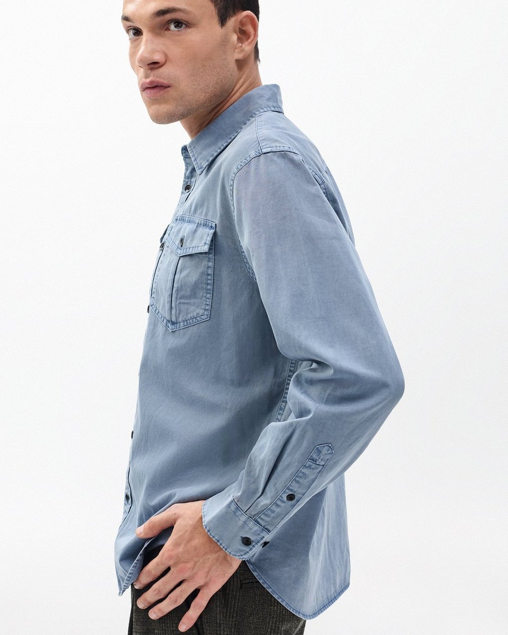 Finch Military Shirt - Workwear Blue - Image 4