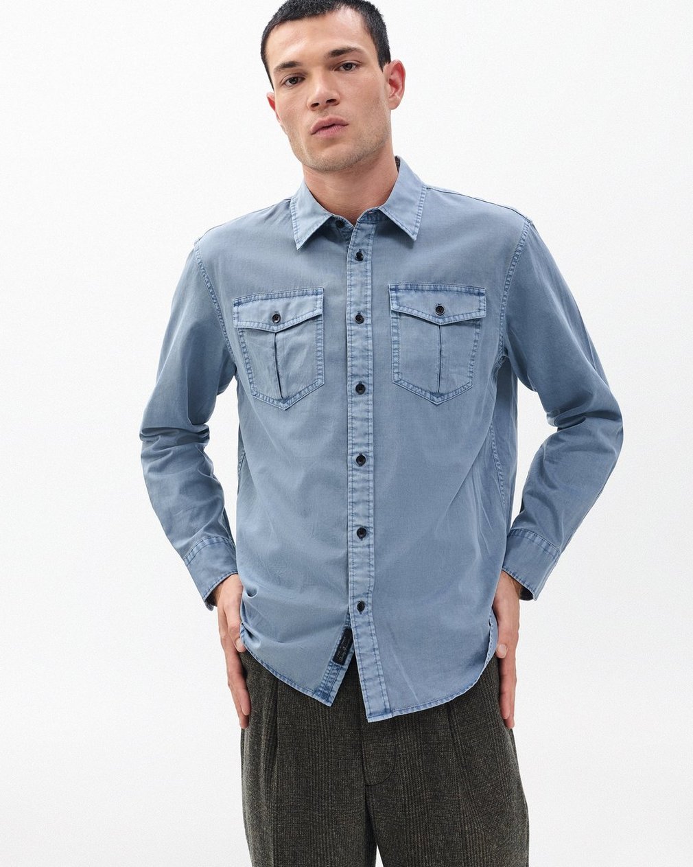 Finch Military Shirt - Workwear Blue - Image 5