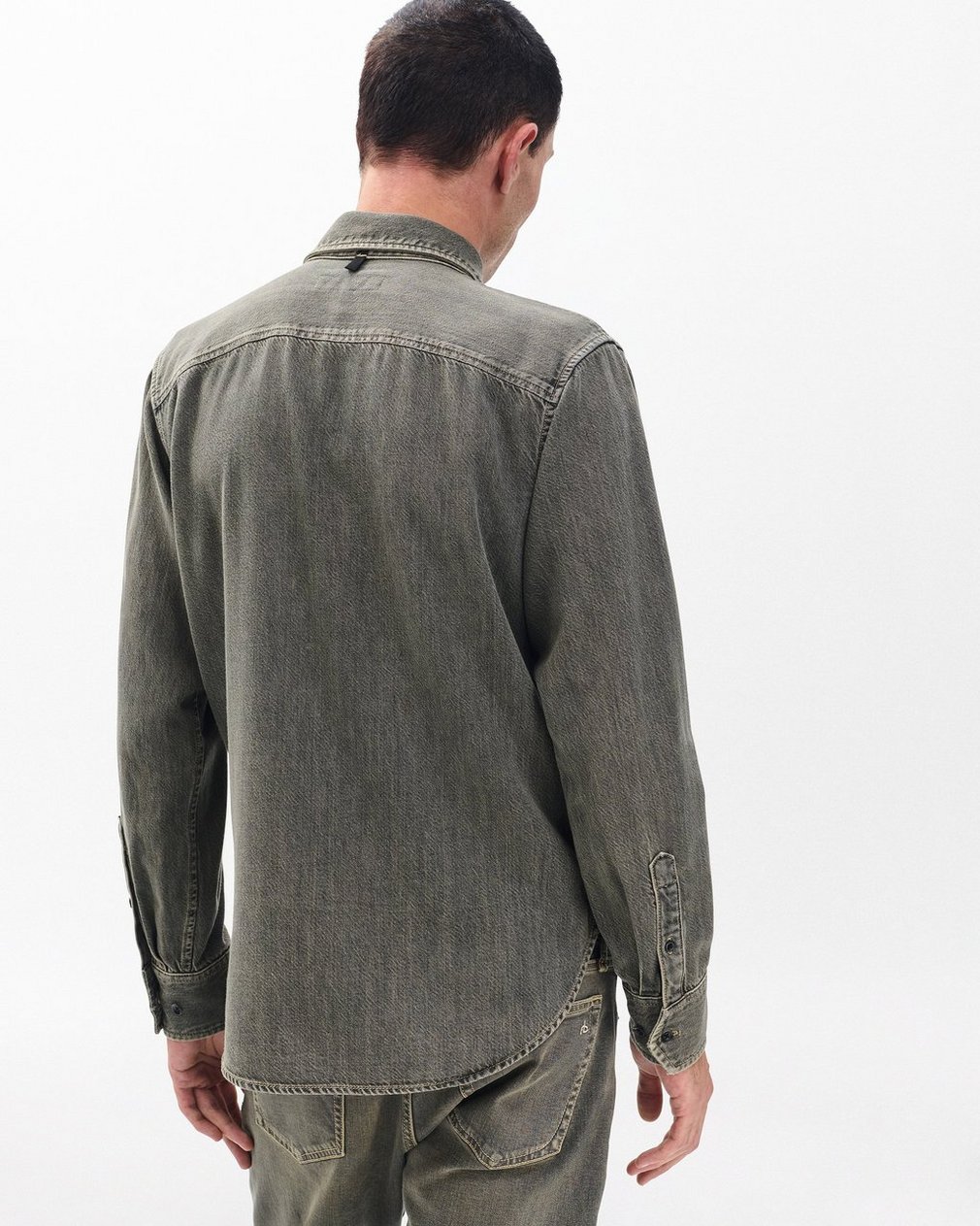Jack Infuse Denim Shirt - Grey Olive - Image 5