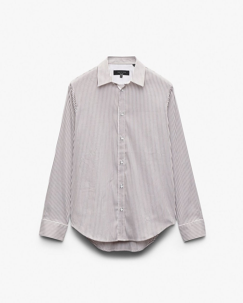 Patrick Poplin Shirt - Coffee Stripe - Image 2