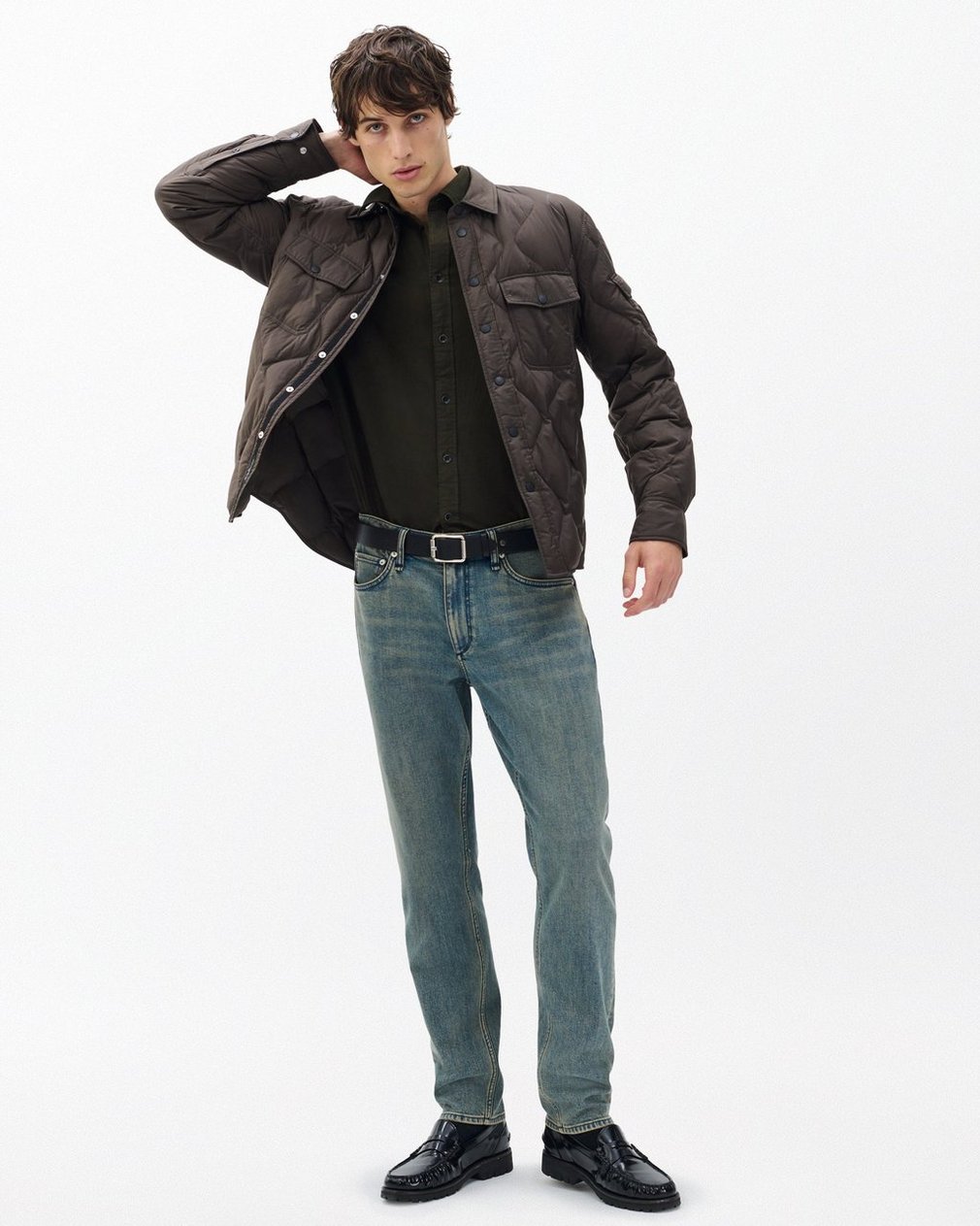 Tomlin Stretch Dobby Shirt - Forest Green - Image 3