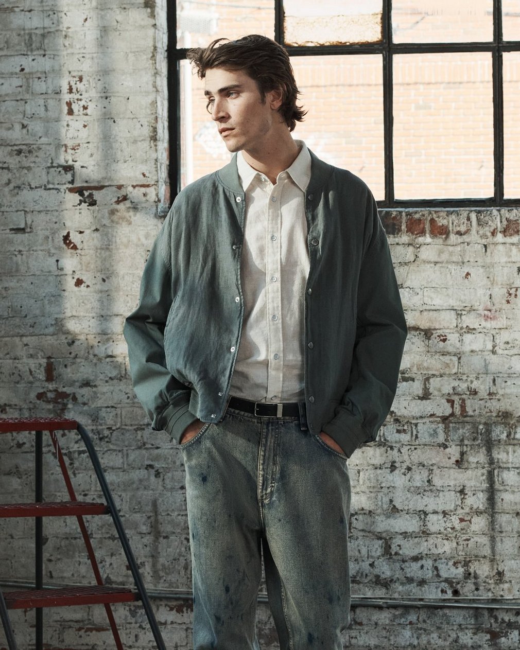 Finch Linen-Blend Shirt - Chime Grey - Image 7