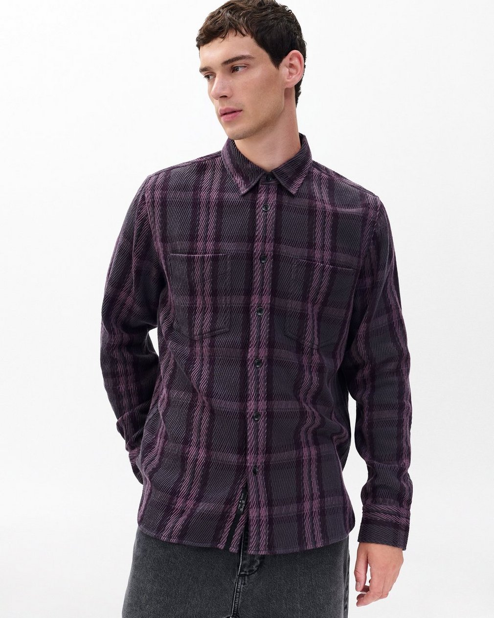Plaid Twill CPO Overshirt - Purple Fairfax - Image 4