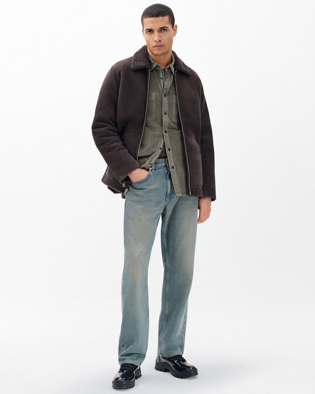 Corduroy CPO Overshirt - Dark Green - Image 3