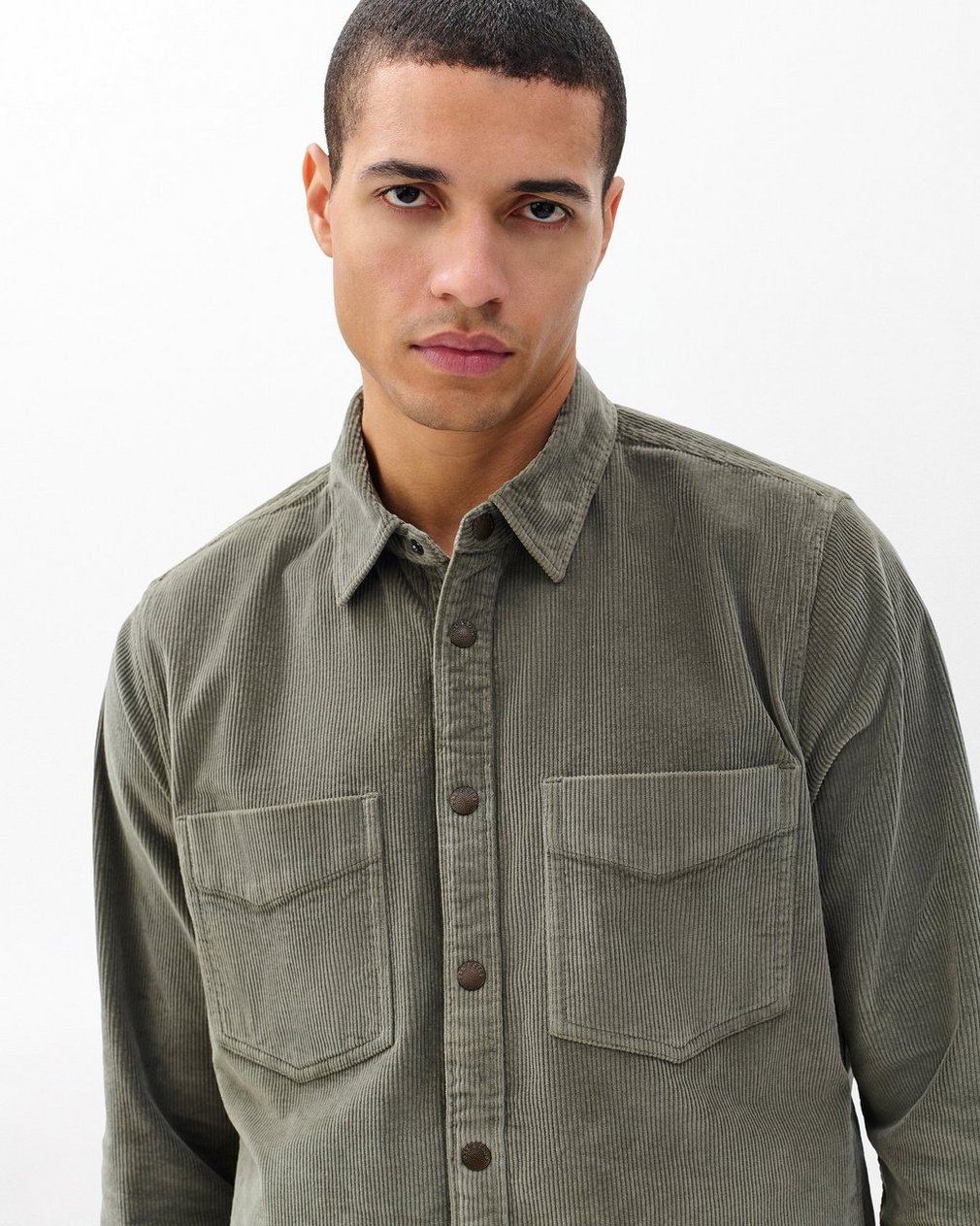 Corduroy CPO Overshirt - Dark Green - Image 5