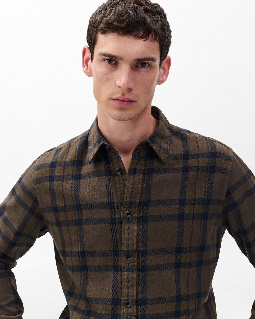 Tomlin Plaid Flannel Shirt - Stonewall - Image 4