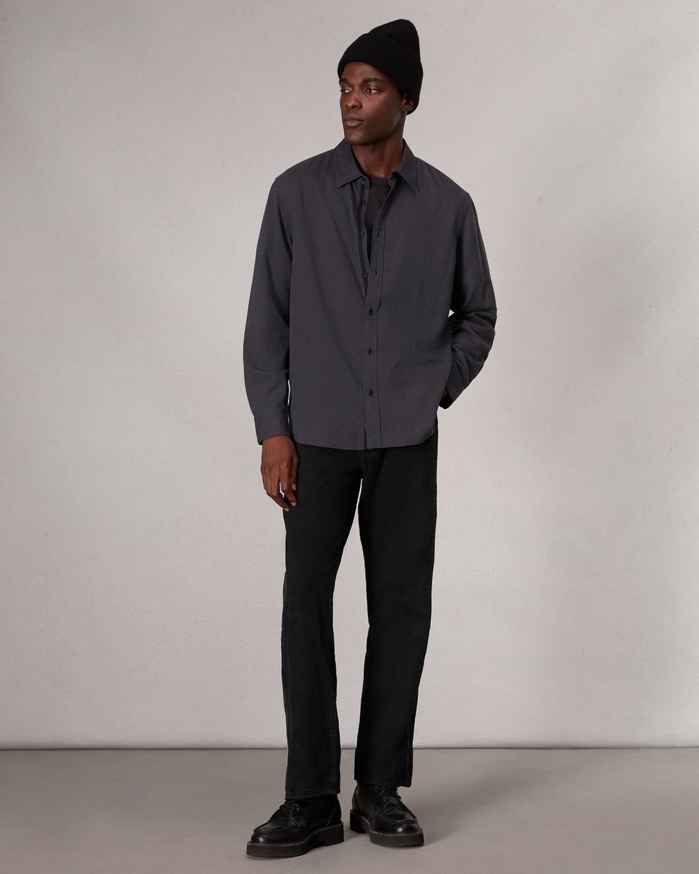 Finch Textured Striped Shirt - Black Stripe - Image 3