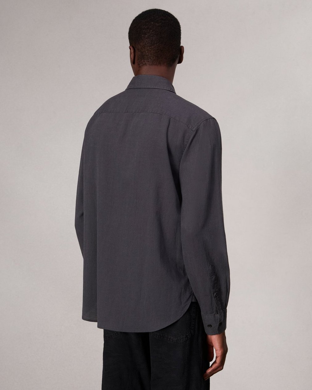 Finch Textured Striped Shirt - Black Stripe - Image 5