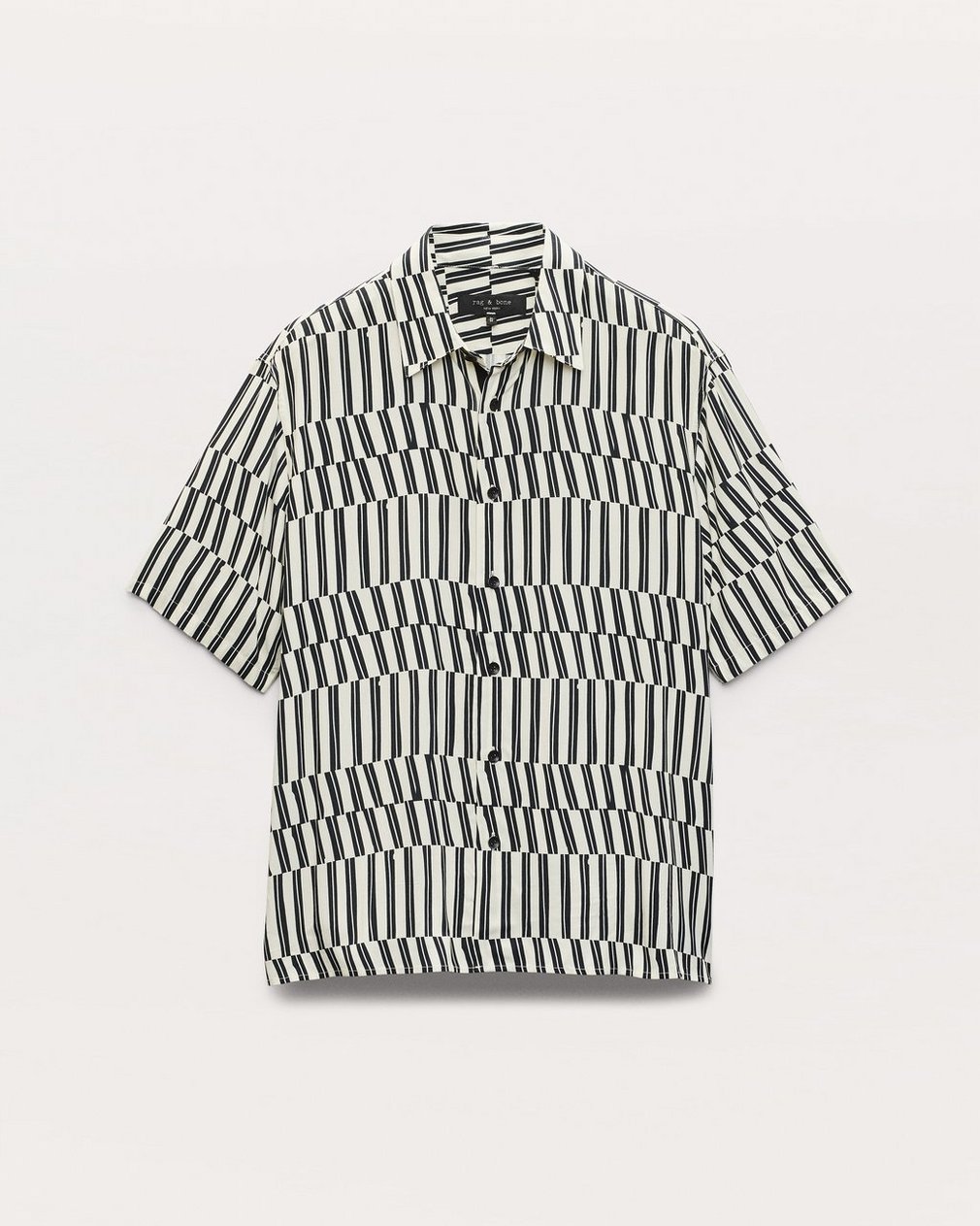 Dalton Printed Shirt - Blue & White Joff Print - Image 2