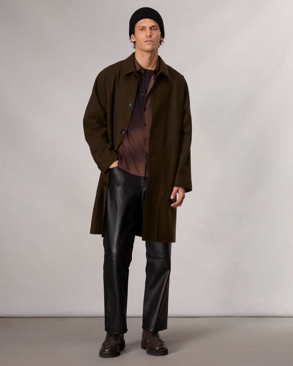 Dalton Printed Shirt - Brown Gradient - Image 3