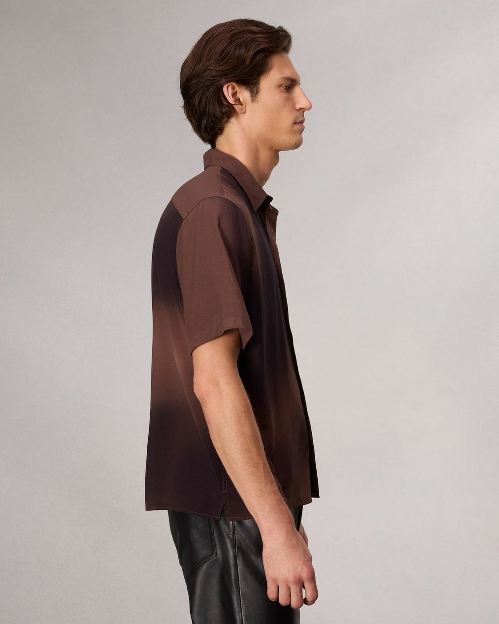 Dalton Printed Shirt - Brown Gradient - Image 4