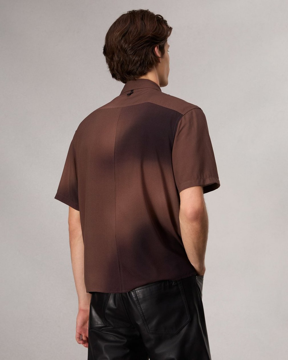 Dalton Printed Shirt - Brown Gradient - Image 5