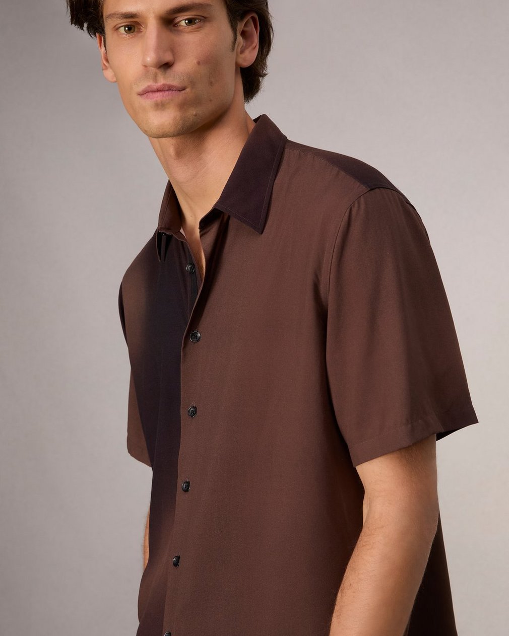 Dalton Printed Shirt - Brown Gradient - Image 6