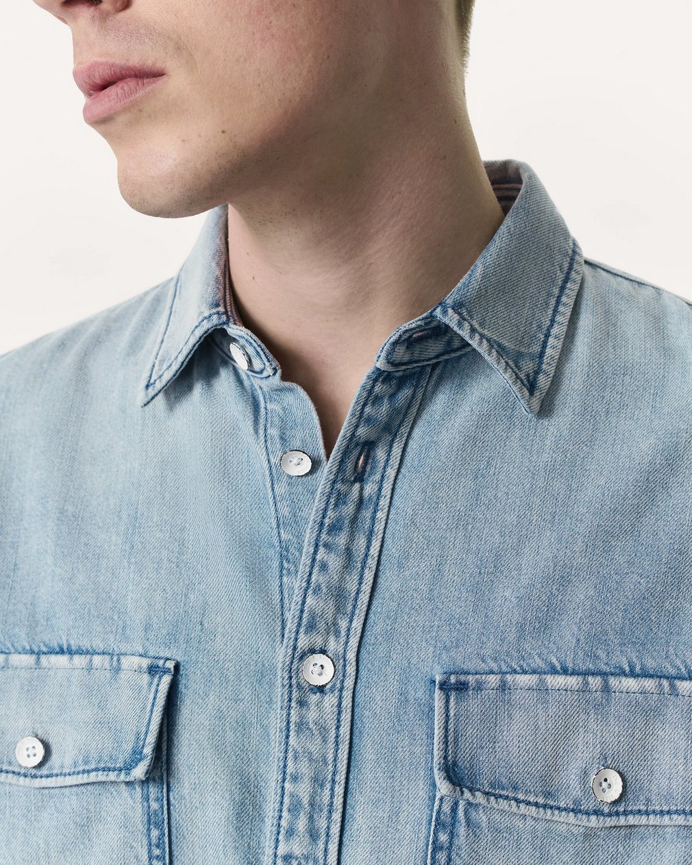 Relaxed Fit Featherweight Denim CPO Overshirt - Fletcher - Image 6