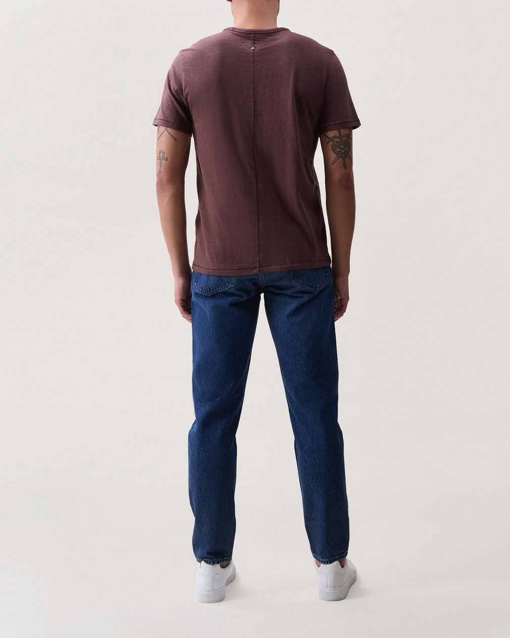 Classic Slub Cotton Tee - Dark Berry - Image 2