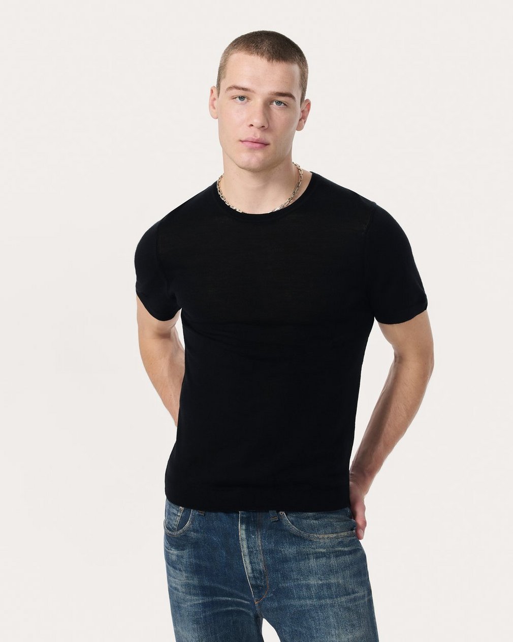 Aulton Sweater Tee - Black - Image 2