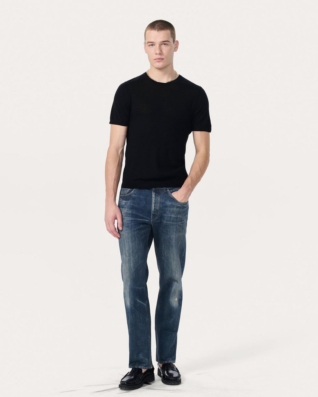 Aulton Sweater Tee - Black - Image 3