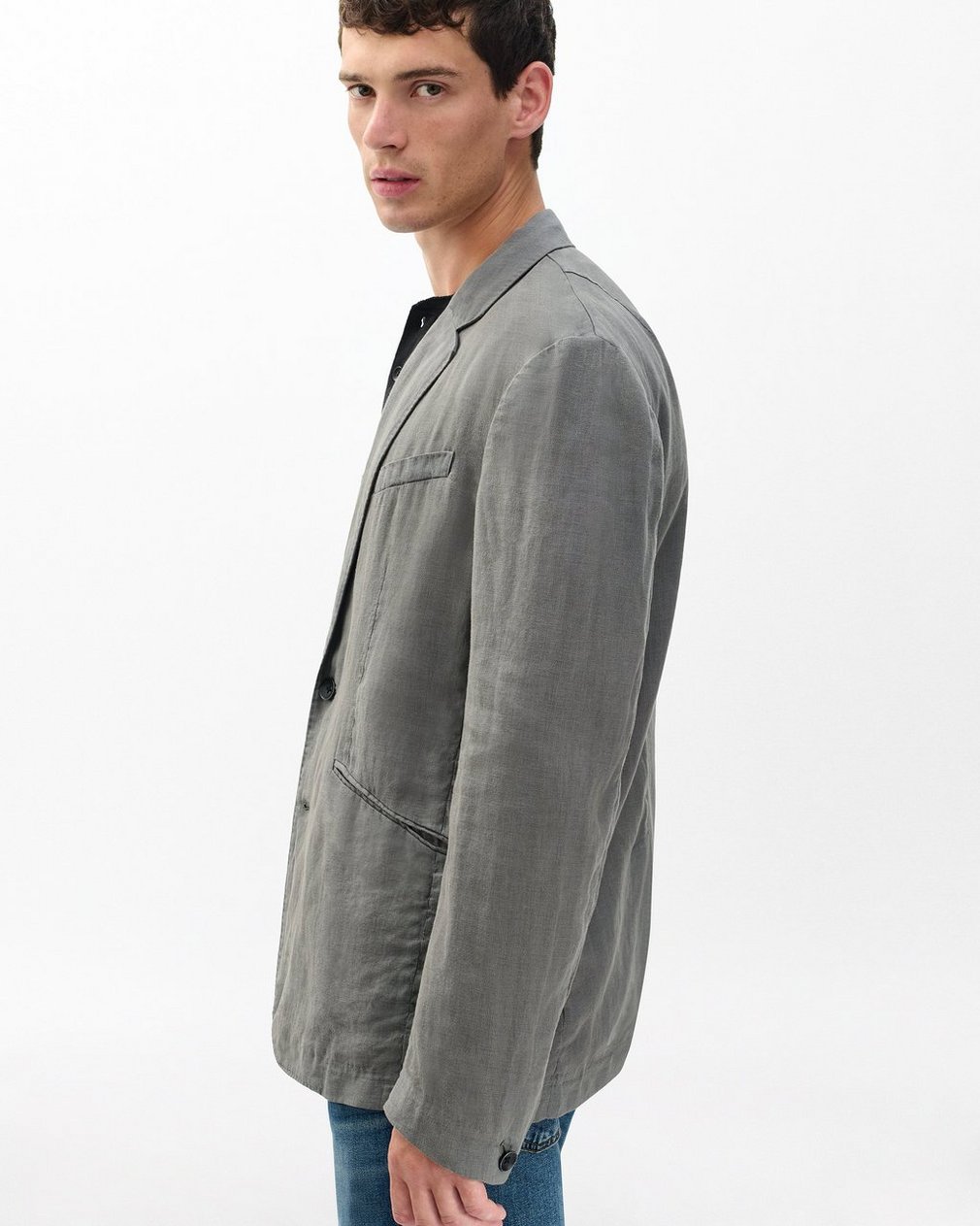 Butler Linen Blazer - Pavement - Image 5