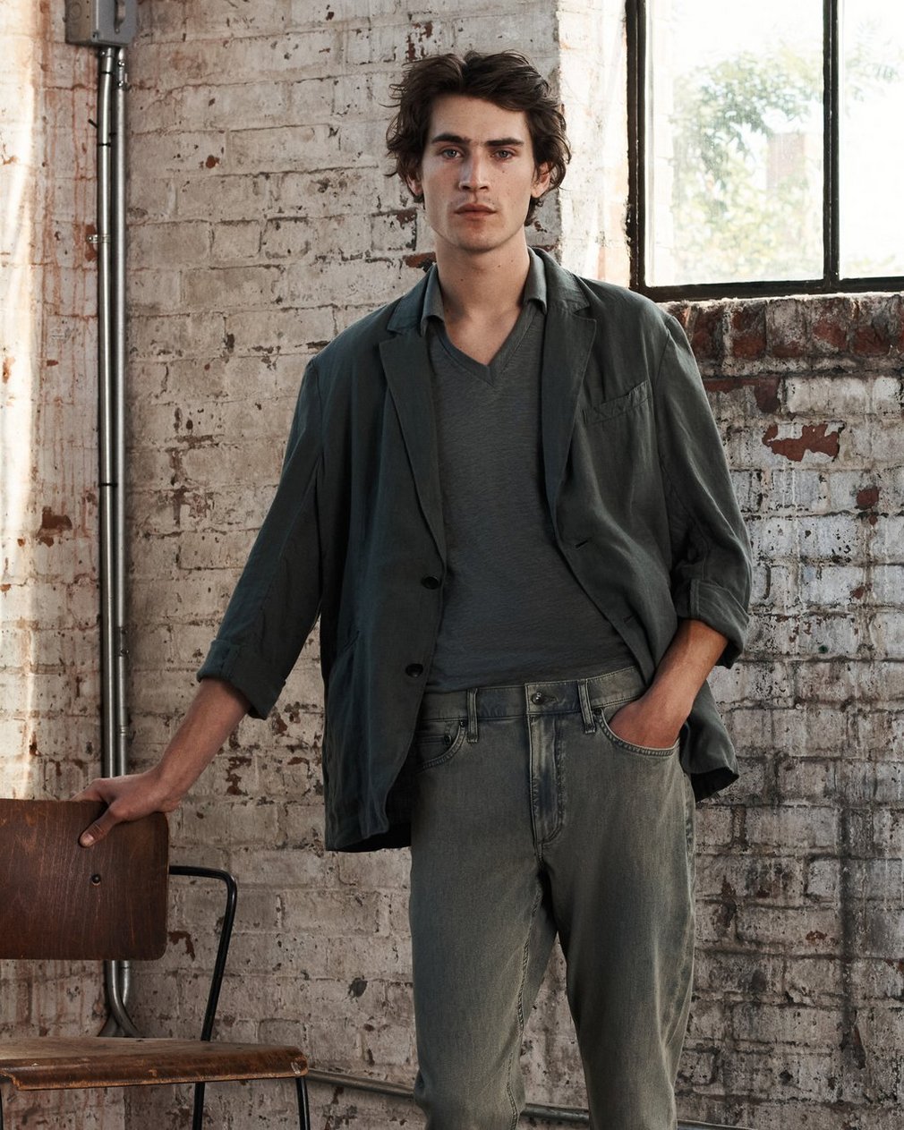 Butler Linen Blazer - Pavement - Image 7
