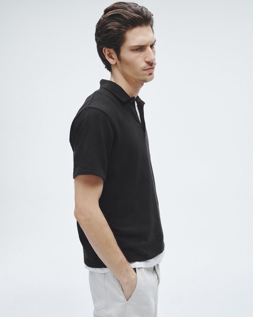 Classic Flame Polo Shirt - Black - Image 3