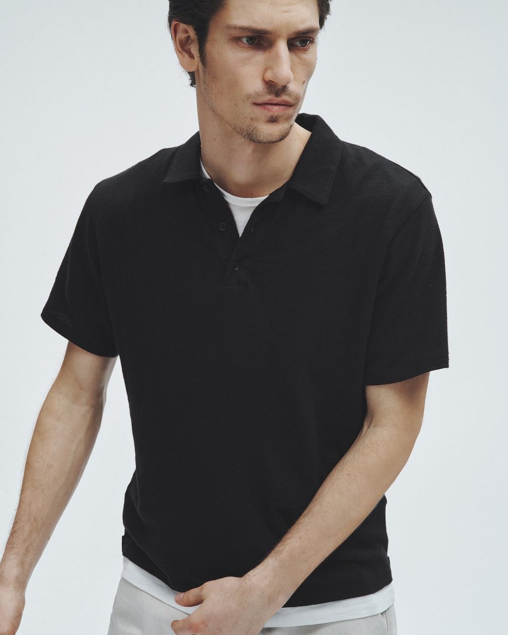 Classic Flame Polo Shirt - Black - Image 6